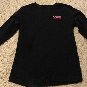 vans long sleeve with patterned sleeves